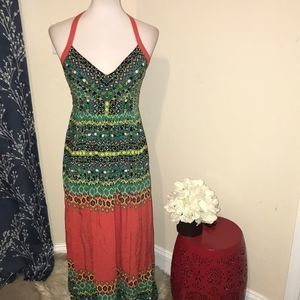 Plenty by Tracy Reese Boho Cross Strap Maxi Dress